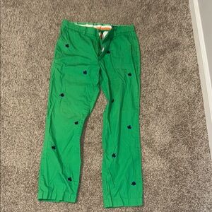 Vineyard Vines Green Chinos with Navy Accents